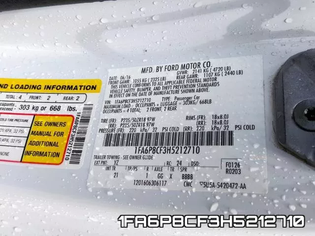 1FA6P8CF3H5212710 фото 2