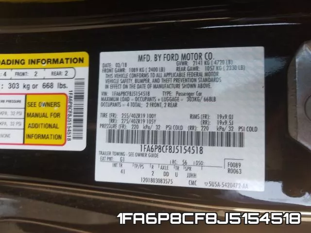 1FA6P8CF8J5154518 фото 2