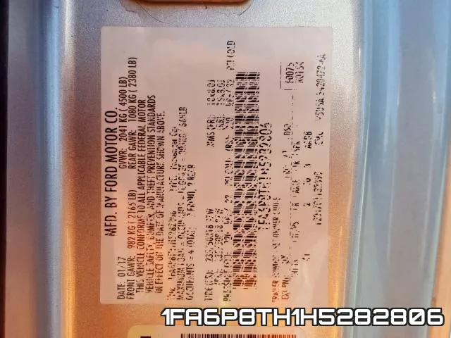 1FA6P8TH1H5282806 фото 2