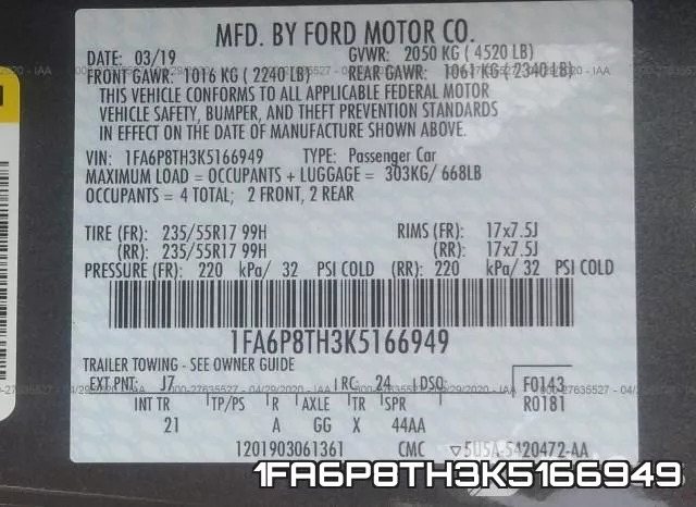1FA6P8TH3K5166949 фото 10
