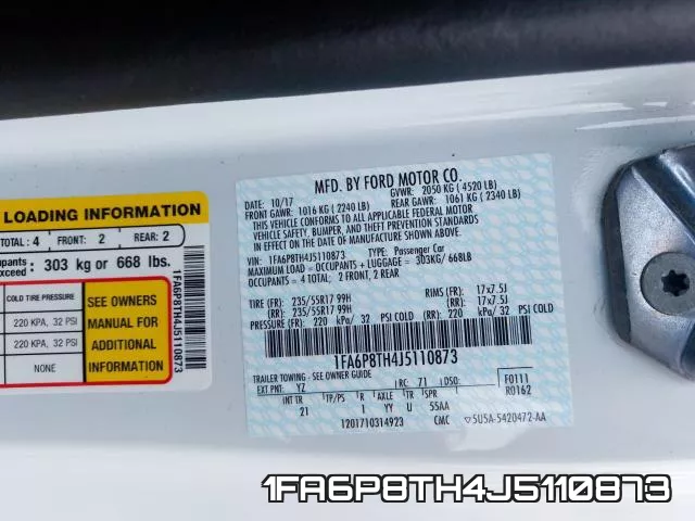 1FA6P8TH4J5110873 фото 2