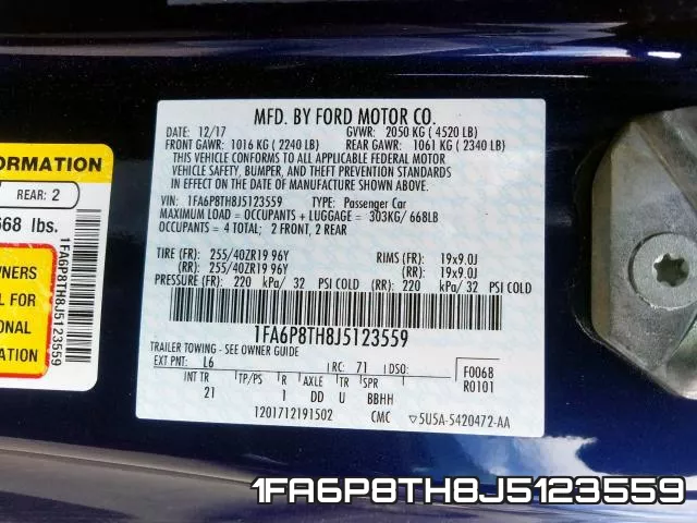 1FA6P8TH8J5123559 фото 2