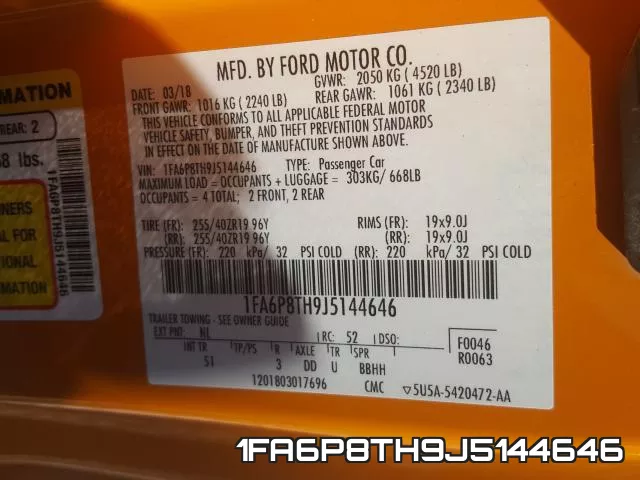 1FA6P8TH9J5144646 фото 2
