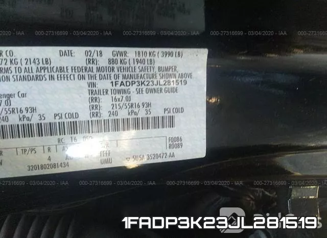 1FADP3K23JL281519 фото 10
