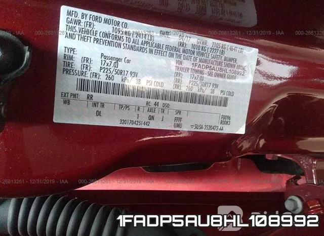 1FADP5AU8HL108992 фото 10