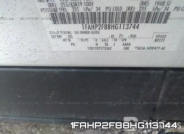 1FAHP2F88HG113744 фото 10