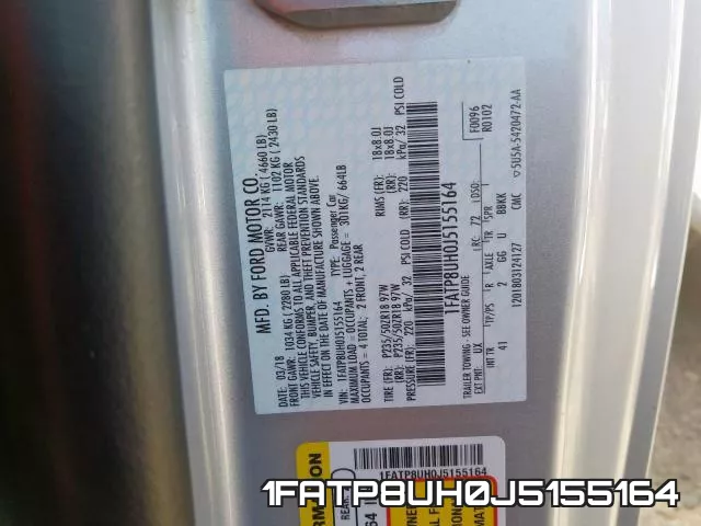 1FATP8UH0J5155164 фото 2