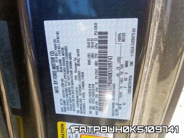 1FATP8UH0K5109741 фото 2