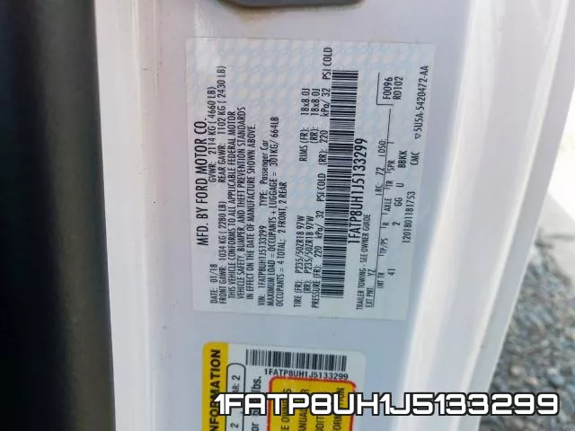 1FATP8UH1J5133299 фото 2