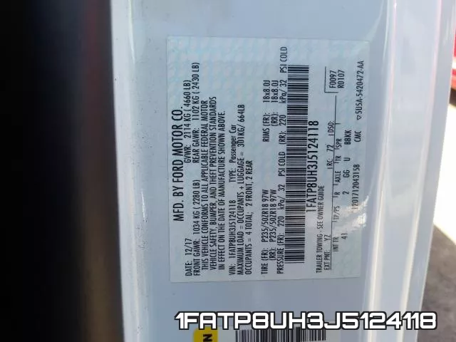 1FATP8UH3J5124118 фото 2