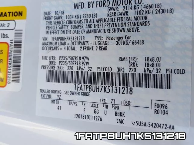 1FATP8UH7K5131218 фото 2