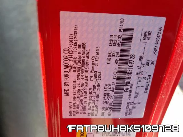 1FATP8UH8K5109728 фото 2