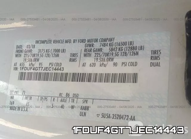 1FDUF4GT7JEC14443 фото 10