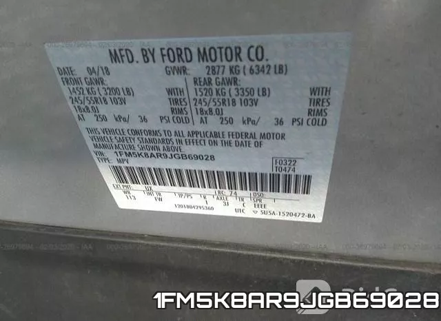 1FM5K8AR9JGB69028 фото 10