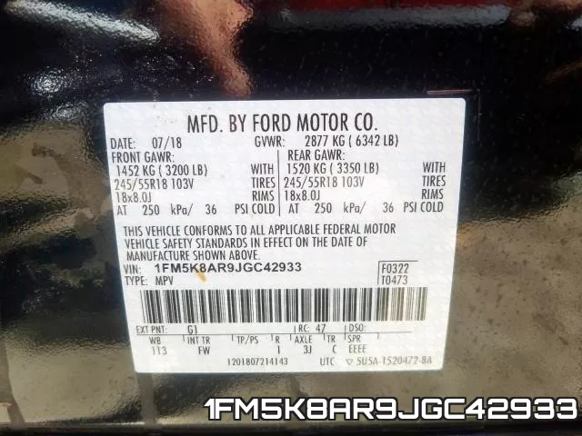 1FM5K8AR9JGC42933 фото 2