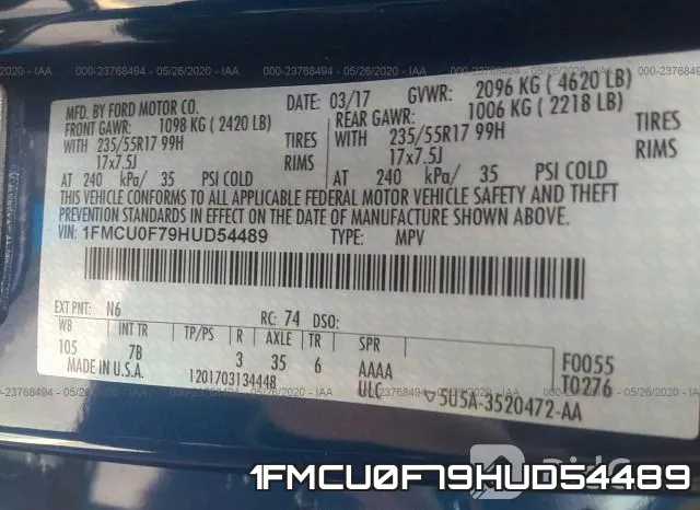 1FMCU0F79HUD54489 фото 10