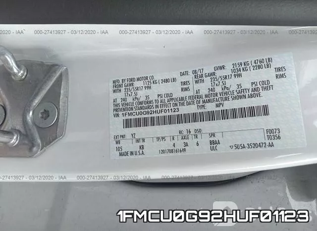 1FMCU0G92HUF01123 фото 10