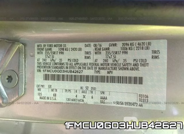 1FMCU0GD3HUB42627 фото 10