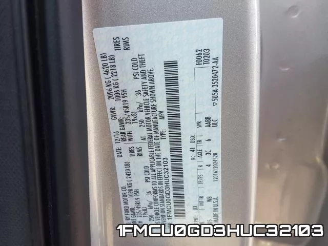 1FMCU0GD3HUC32103 фото 2