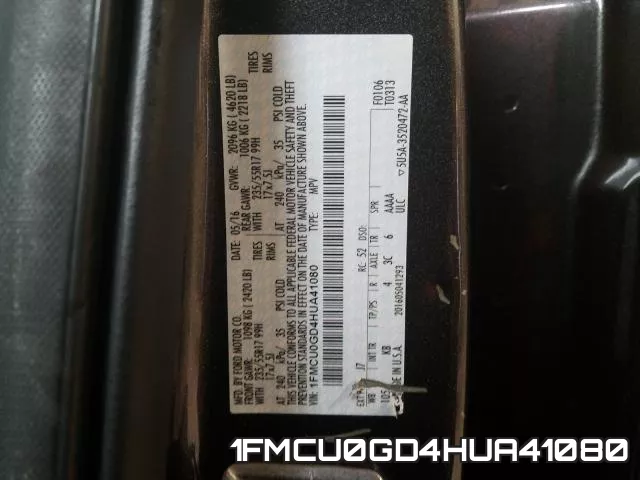 1FMCU0GD4HUA41080 фото 2