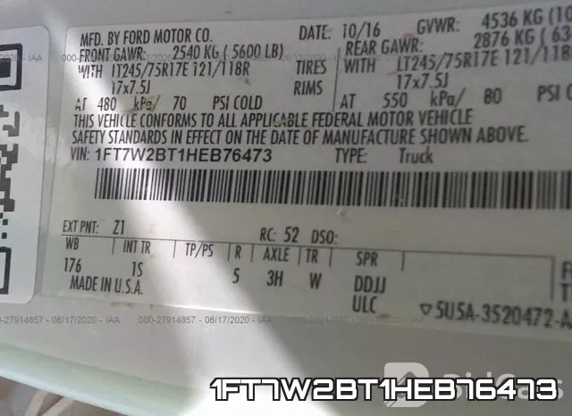 1FT7W2BT1HEB76473 фото 10