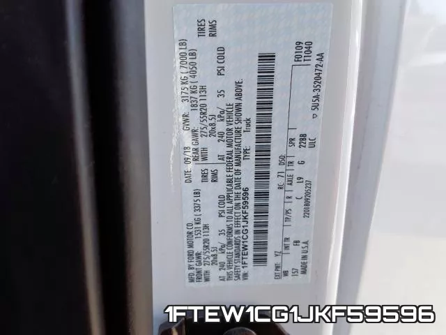 1FTEW1CG1JKF59596 фото 2