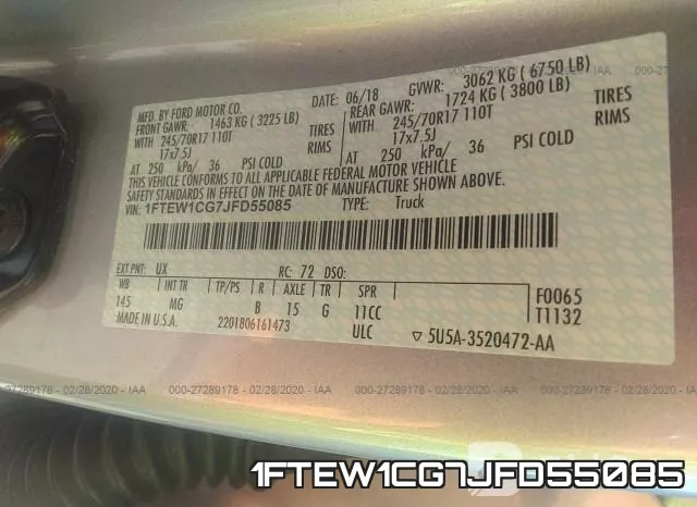 1FTEW1CG7JFD55085 фото 10
