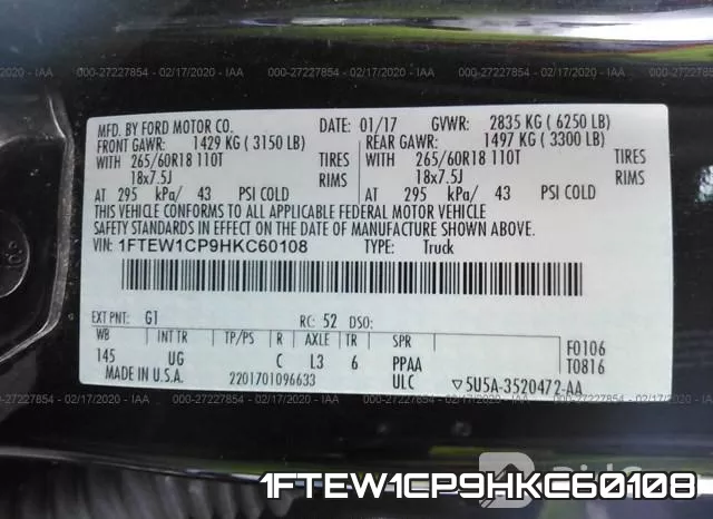 1FTEW1CP9HKC60108 фото 10