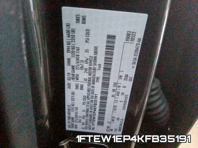 1FTEW1EP4KFB35191 фото 2
