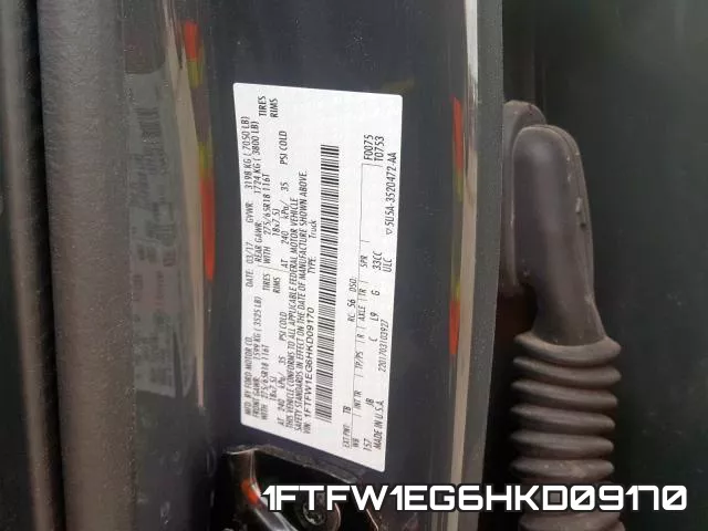 1FTFW1EG6HKD09170 фото 2