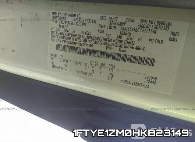 1FTYE1ZM0HKB23149 фото 10