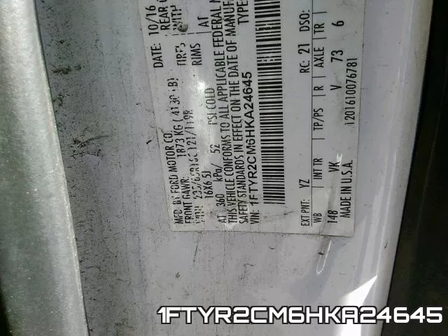 1FTYR2CM6HKA24645 фото 2