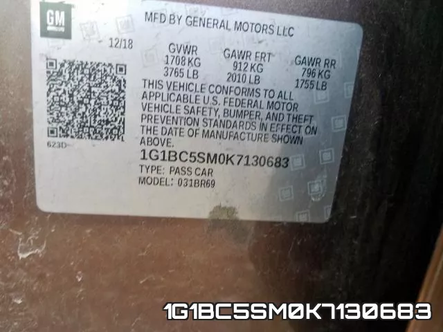 1G1BC5SM0K7130683 фото 2