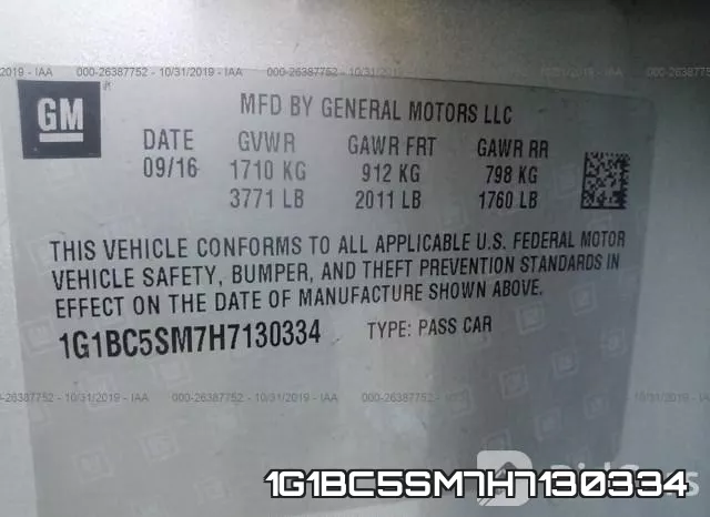 1G1BC5SM7H7130334 фото 10