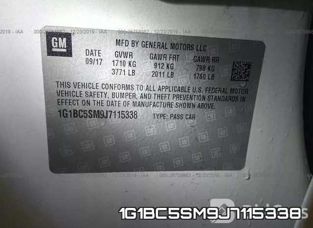 1G1BC5SM9J7115338 фото 10