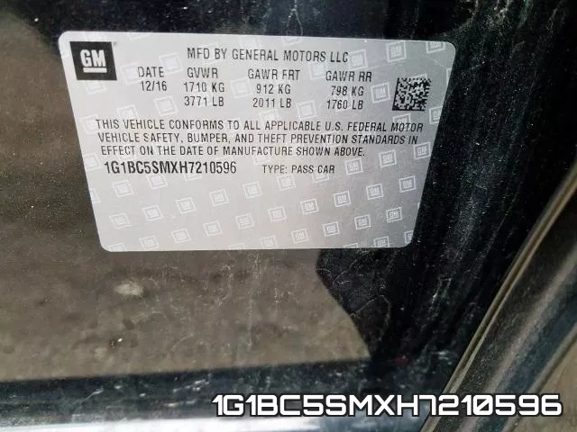 1G1BC5SMXH7210596 фото 2