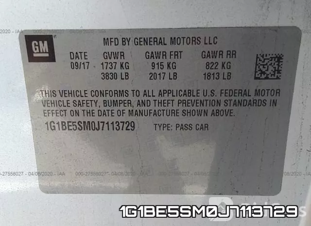 1G1BE5SM0J7113729 фото 10