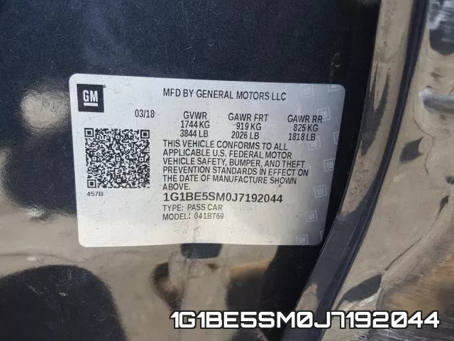 1G1BE5SM0J7192044 фото 2