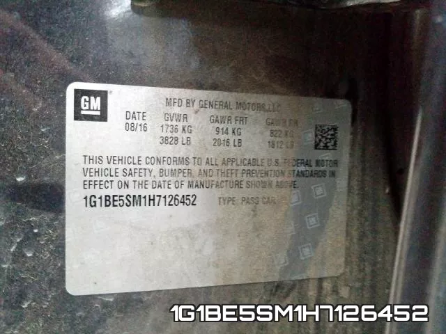 1G1BE5SM1H7126452 фото 2