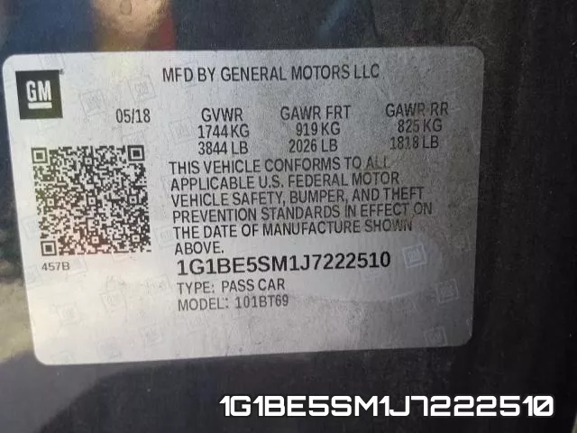 1G1BE5SM1J7222510 фото 2