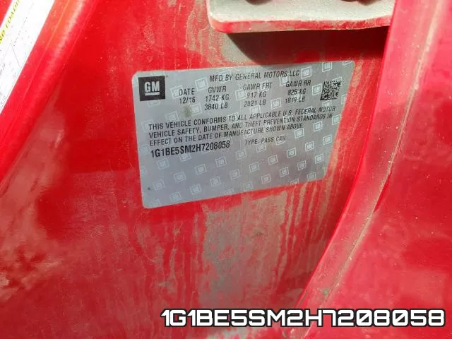 1G1BE5SM2H7208058 фото 2