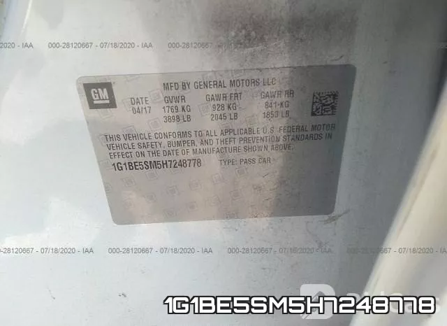 1G1BE5SM5H7248778 фото 10