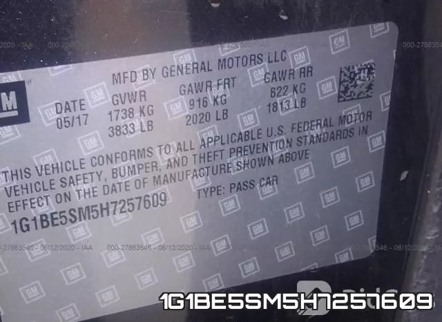 1G1BE5SM5H7257609 фото 10