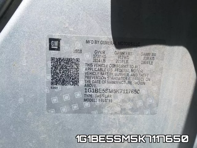 1G1BE5SM5K7117650 фото 2