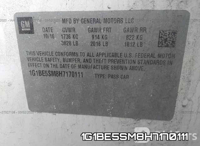 1G1BE5SM8H7170111 фото 10