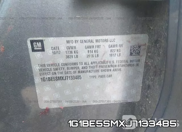 1G1BE5SMXJ7133485 фото 10