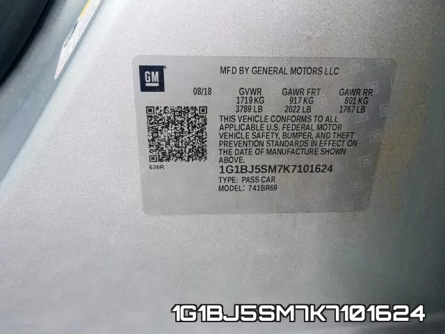 1G1BJ5SM7K7101624 фото 2
