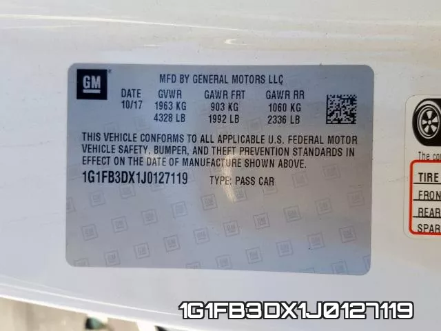 1G1FB3DX1J0127119 фото 2