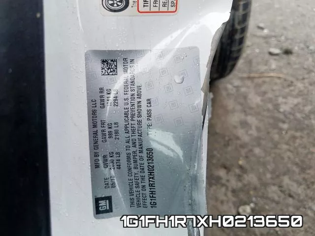 1G1FH1R7XH0213650 фото 2