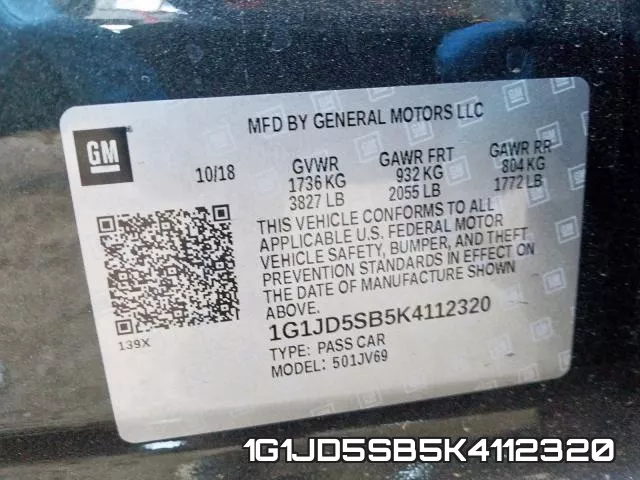 1G1JD5SB5K4112320 фото 2